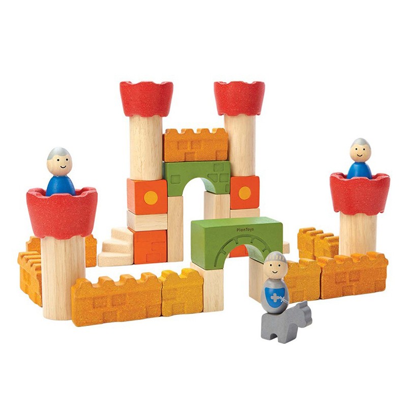 Blocs de château en bois - 35 unités